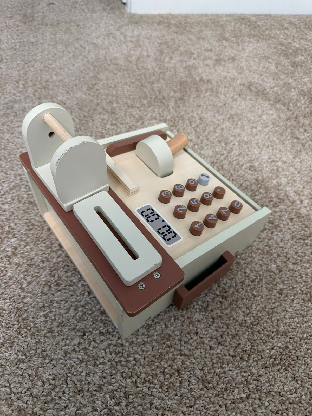 Wooden cash register