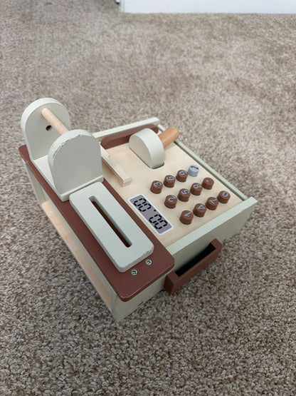 Wooden cash register
