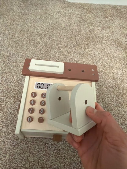 Wooden cash register