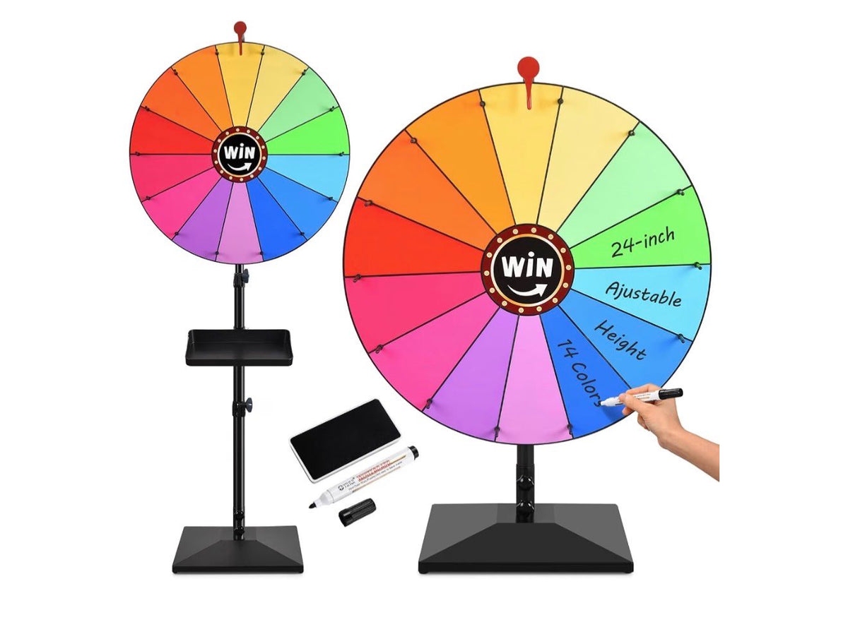 24” spinning wheel (for prize)