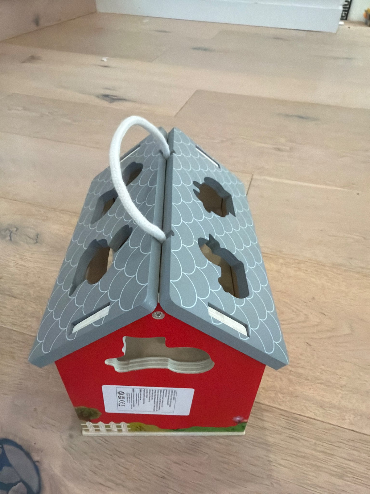 Wooden farm shape sorter barnyard