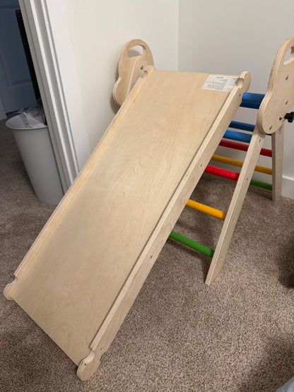 Montessori wooden climber/slide/rocker set