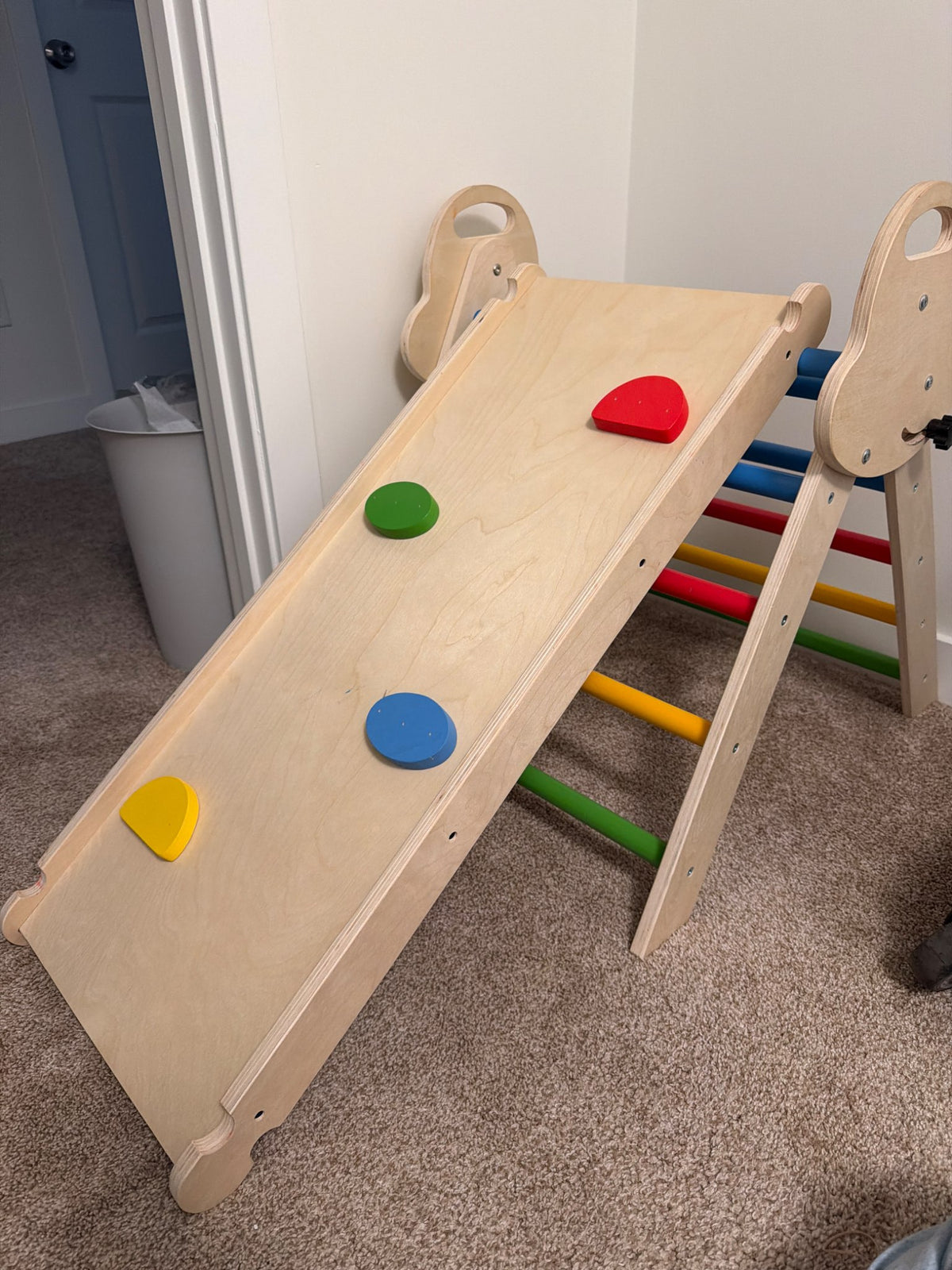 Montessori wooden climber/slide/rocker set