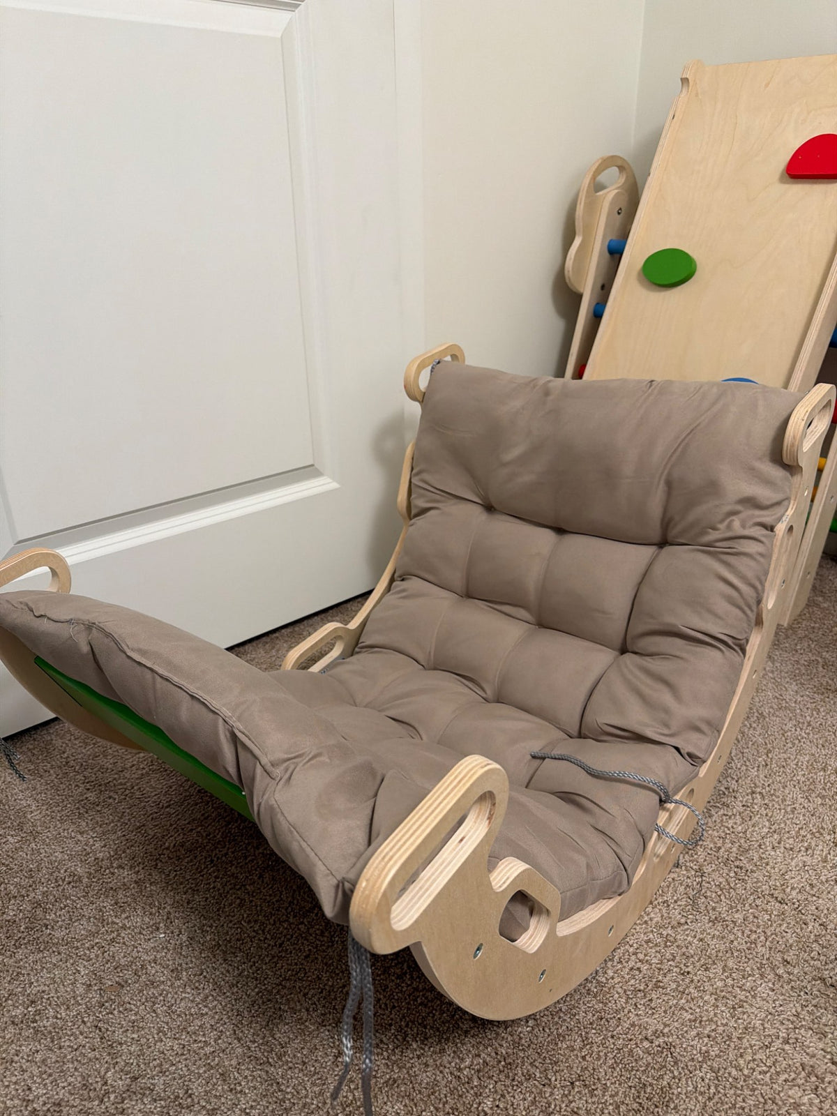 Montessori wooden climber/slide/rocker set