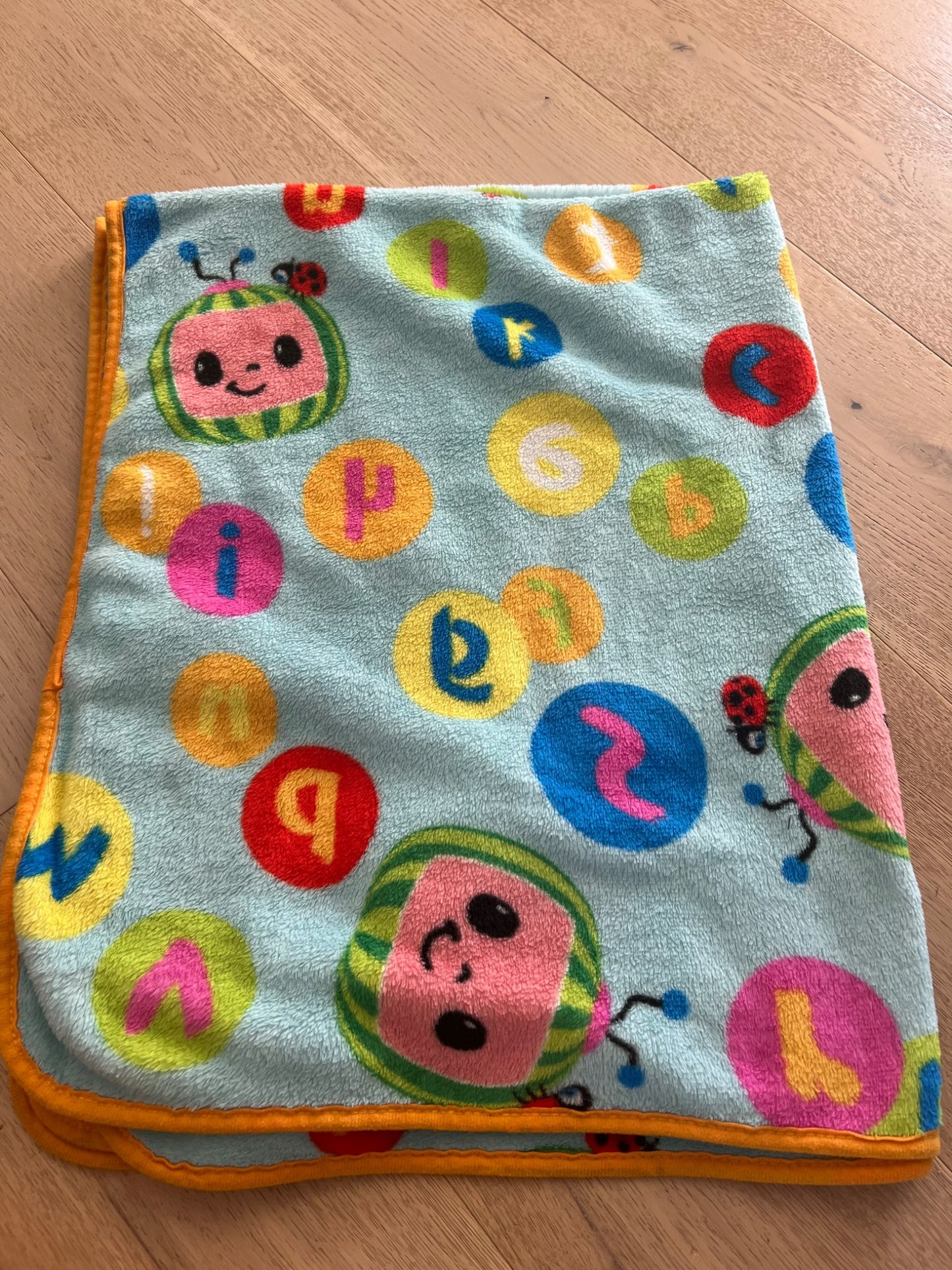 Cocomelon toddler fleece blanket