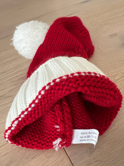 0-12 months knit santa hat , Kids 12 Month (9-12M)
