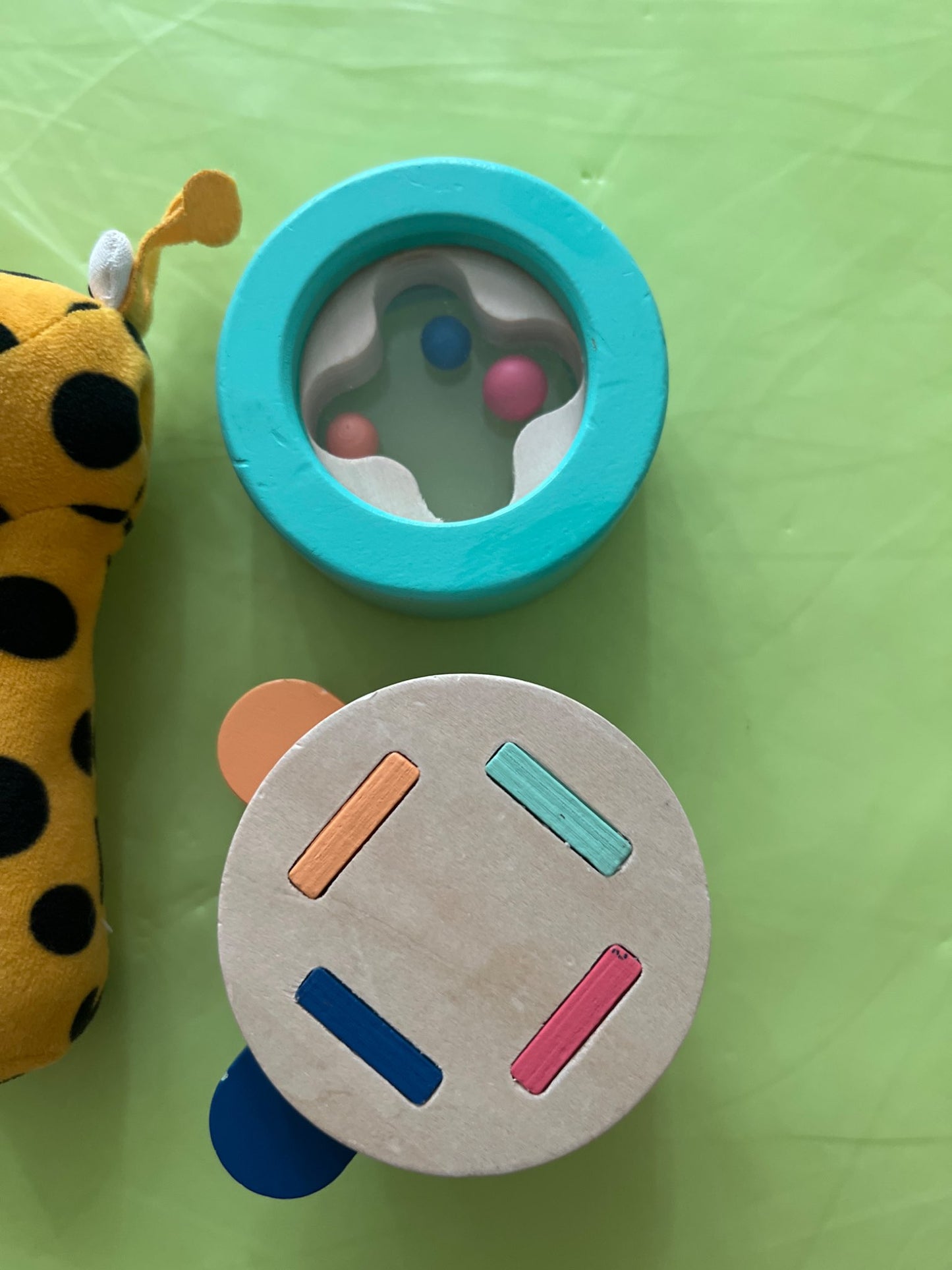 Panda crate wooden rattles & ikea fabric rattles bundle
