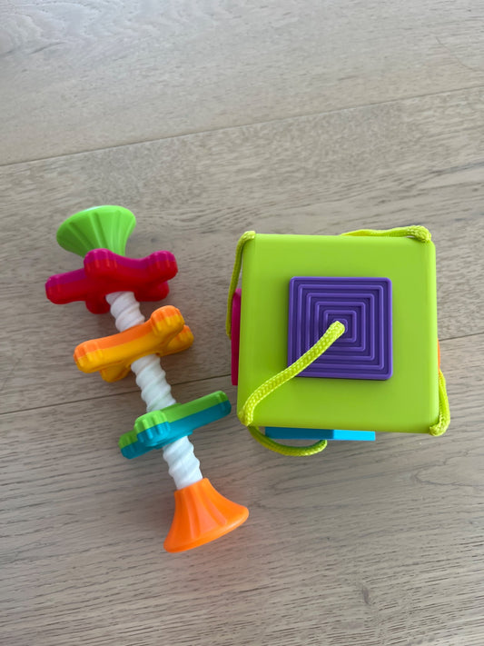 Fat Brain Toys MiniSpinny & Oombee Cube bundle