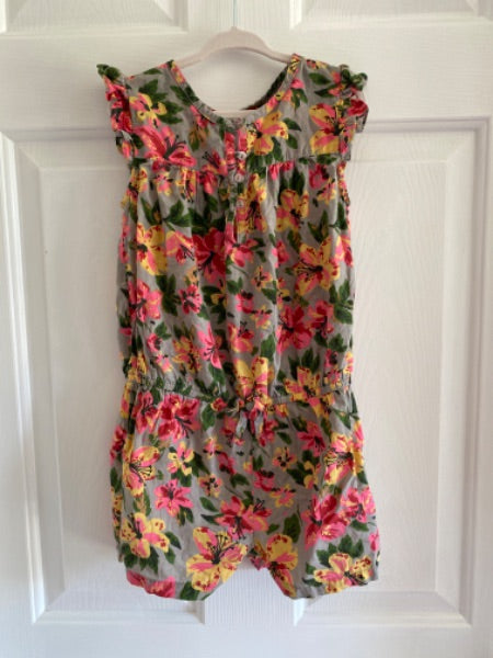 Floral Short Romper (5T) , Kids 5/5T (extra small)