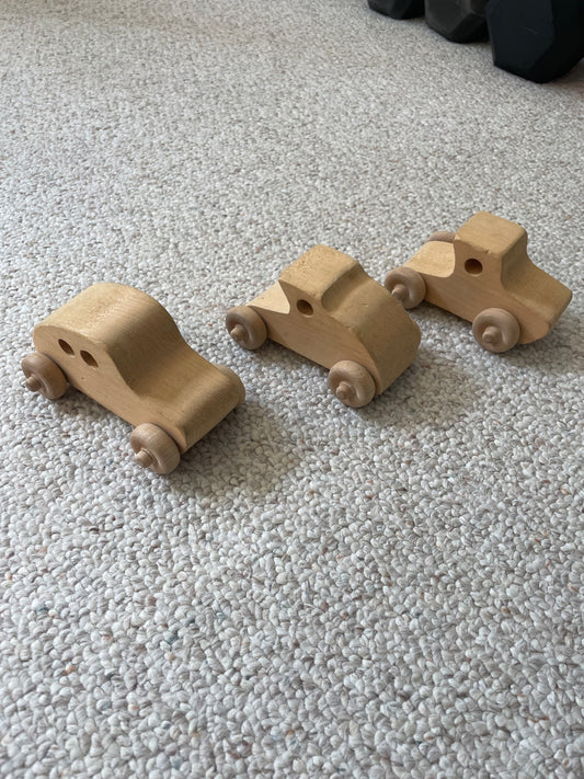 3 Wooden Trucks