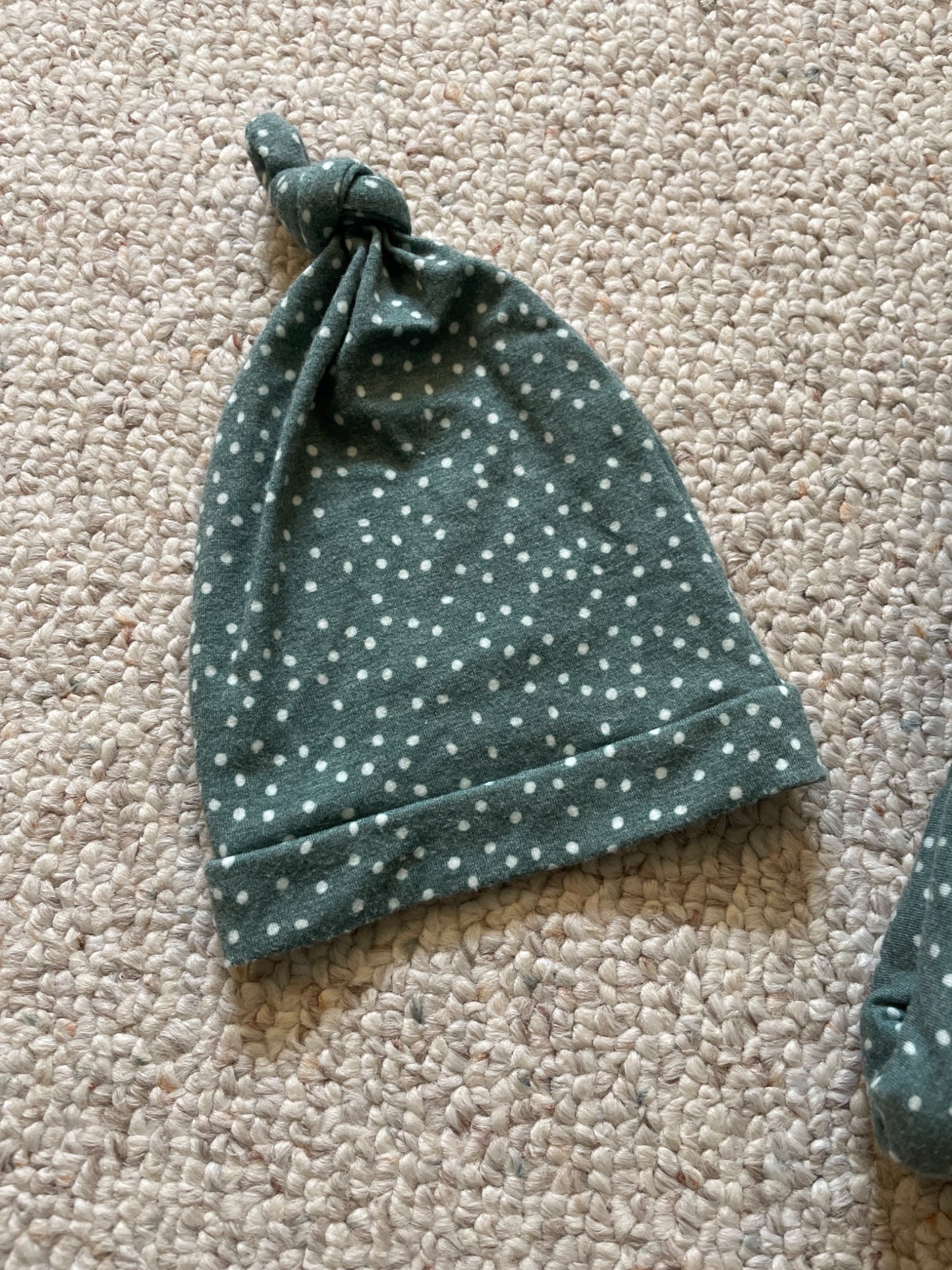 Green Polka Dot Swaddle Set , 0-3 Months (Newborn)