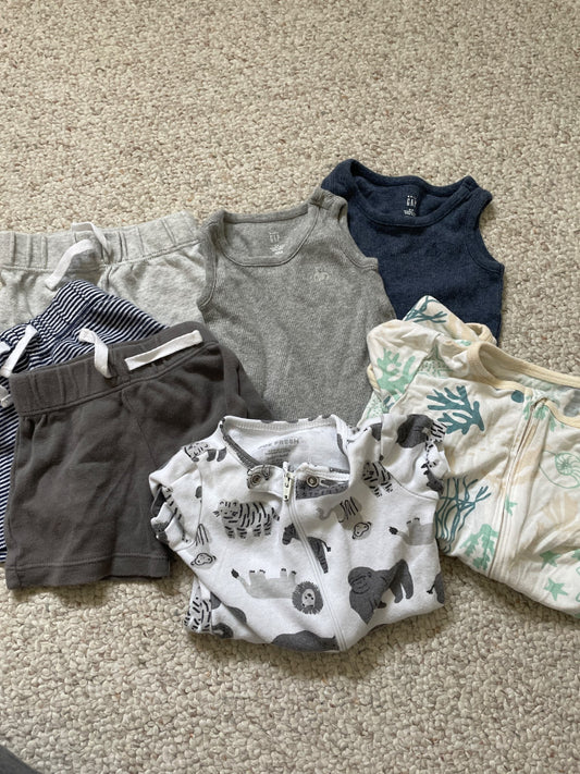 Summer Short & Tank Bundle , Kids 3 Month (0-3M)