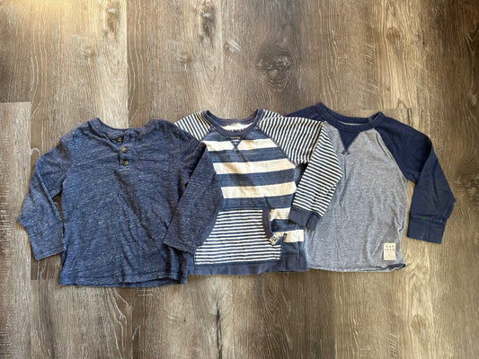 3 long sleeve shirts, 4T, VGUC (see notes), Kids 4/4T