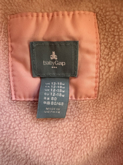 Baby Gap bunting suit, pink, fold-over cuffs, 12-18 months, EUC, Kids 18 Month (12-18M)