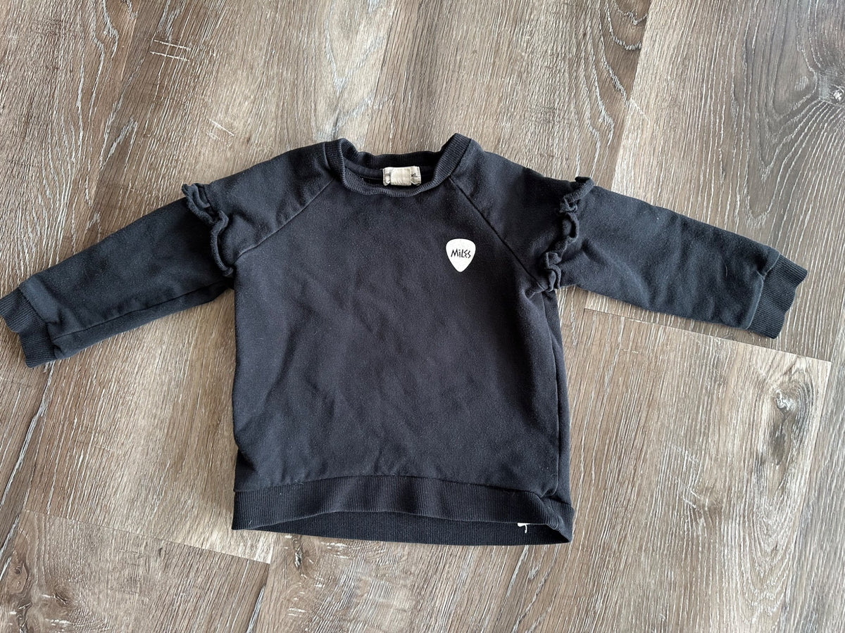 Miles the Label Sweatshirt 2T Black, Kids 2T