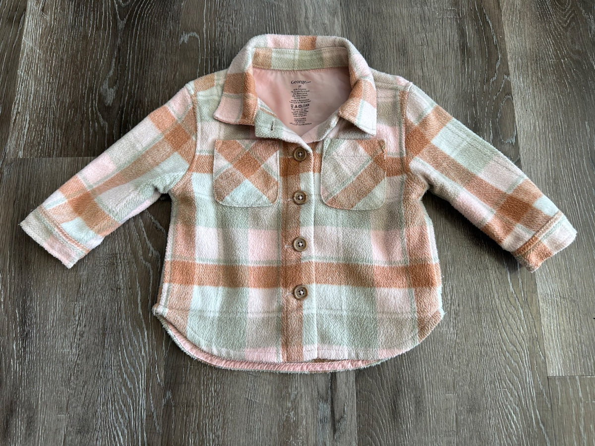 Plaid button up jacket, 2T, VGUC , Kids 2T