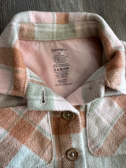 Plaid button up jacket, 2T, VGUC , Kids 2T