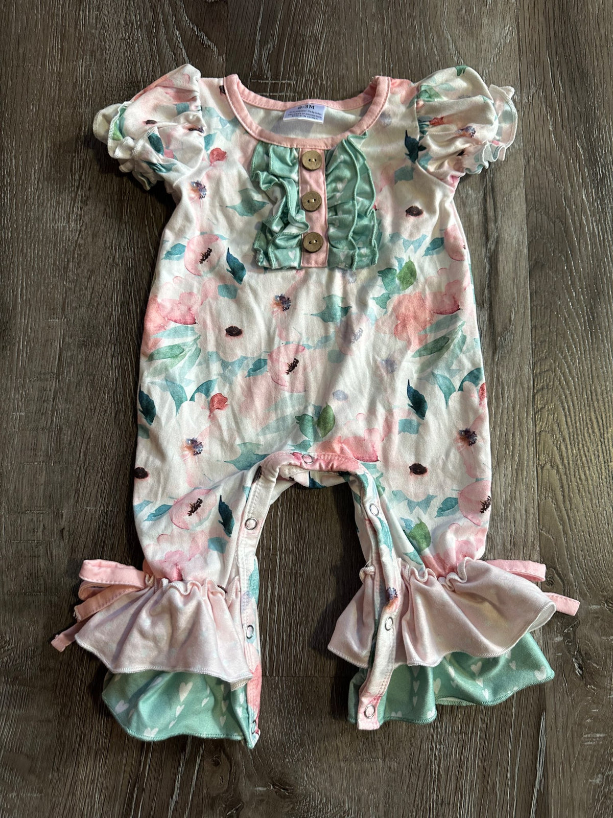 Floral romper, 0-3 months, VGUC , Kids 3 Month (0-3M)