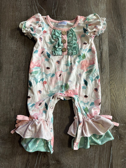 Floral romper, 0-3 months, VGUC , Kids 3 Month (0-3M)