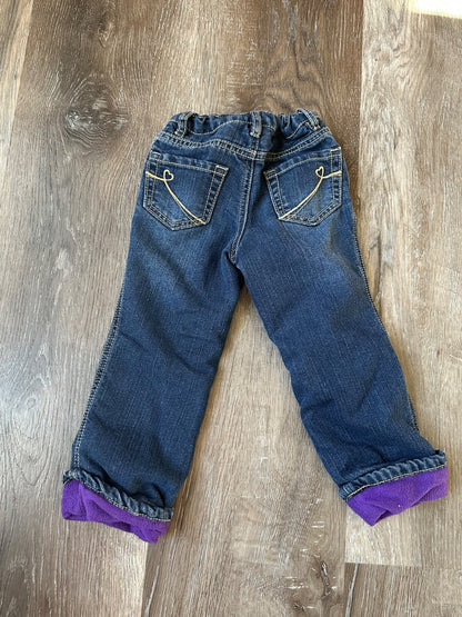 Fleece Lined Jeans, Size 3, VGUC, Kids 3T