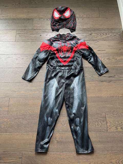 Spiderman Miles Morales Costume, Disney, Size 4, Kids 4/4T