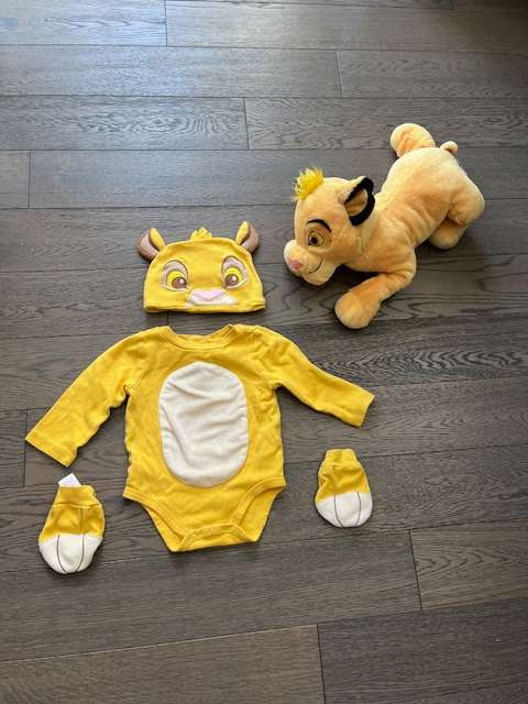 Simba Onesie Costume & Stuffed Animal, Disney Baby, 12-18 months, Kids 18 Month (12-18M)