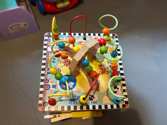 Large wood play cube
