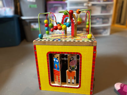 Large wood play cube