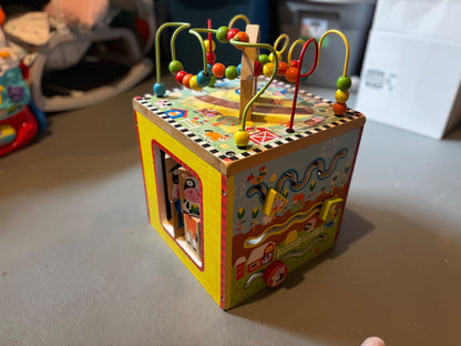 Large wood play cube