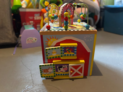 Large wood play cube