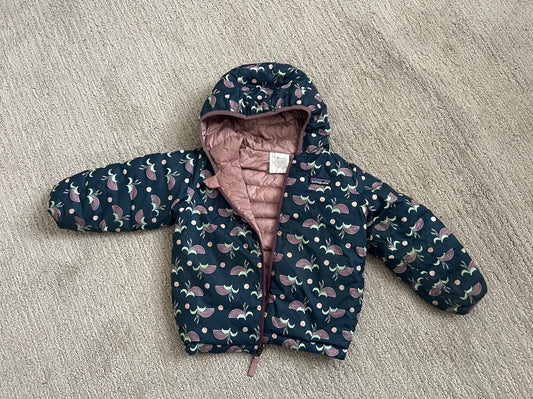 Patagonia Girl's Baby Reversible Down Jacket (MSRP $170), Kids 4/4T