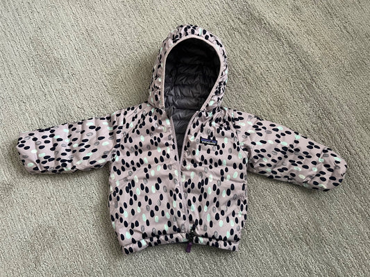 Patagonia Baby Girl Reversible Down Jacket Size 18-24Month (MSRP $170), Kids 24 Month (18-24M)