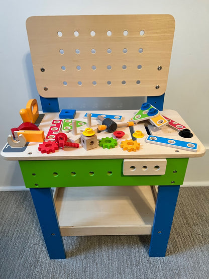 Hape Wooden Master Workbench with Tools & Accessories