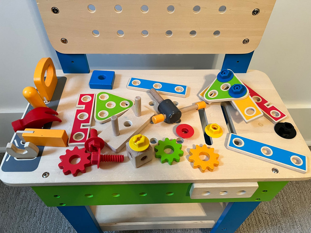 Hape Wooden Master Workbench with Tools & Accessories