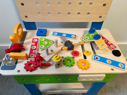 Hape Wooden Master Workbench with Tools & Accessories