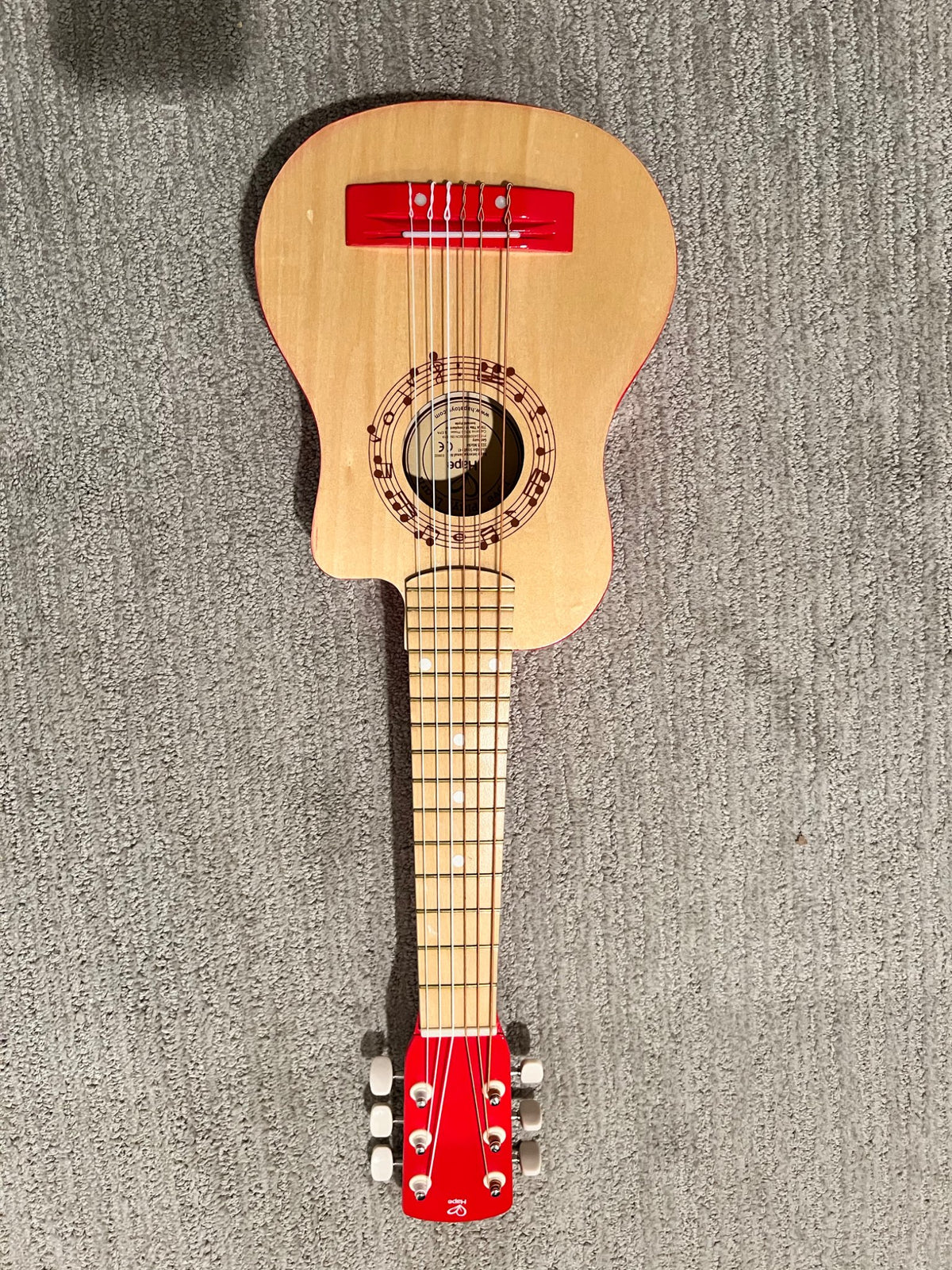 Hape Red Flame Wooden Guitar