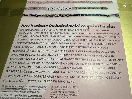 NEW - True2U D.I.Y Personalized Jewelry Kit