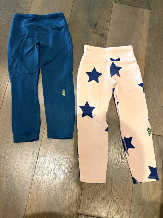 VGUC Peekaboo Beans 2 Pair Legging Bundle - Size 5, Kids 5/5T (extra small)
