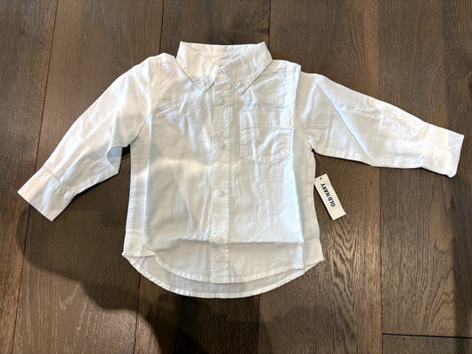 NWT Old Navy Oxford White Dress Shirt Size 2T, Kids 2T