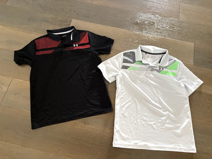 Set of 2 Under Armour Polo Shirts - Youth XL, Kids 16