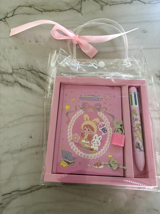 NWT Locking Journal with multicolored pen