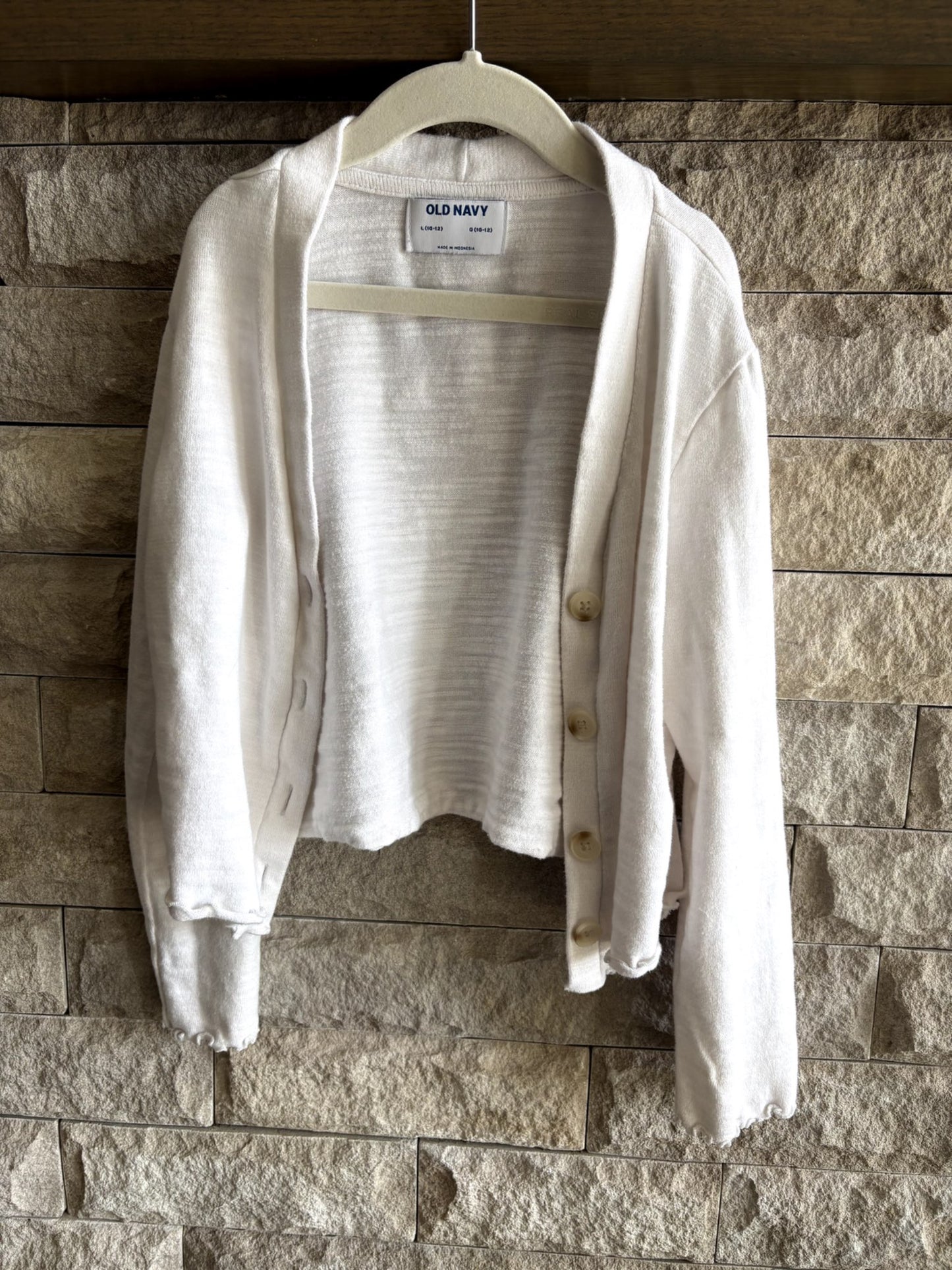 Old Navy white cardigan - Size L (10-12), Kids 10