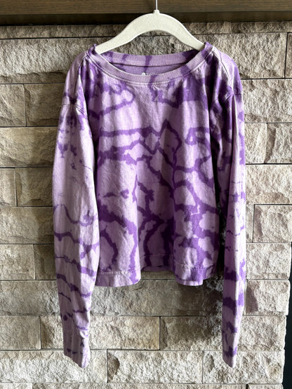 Zella - EUC Long Sleeve Purple tie-dye shirt, Size L (10/12), Kids 10