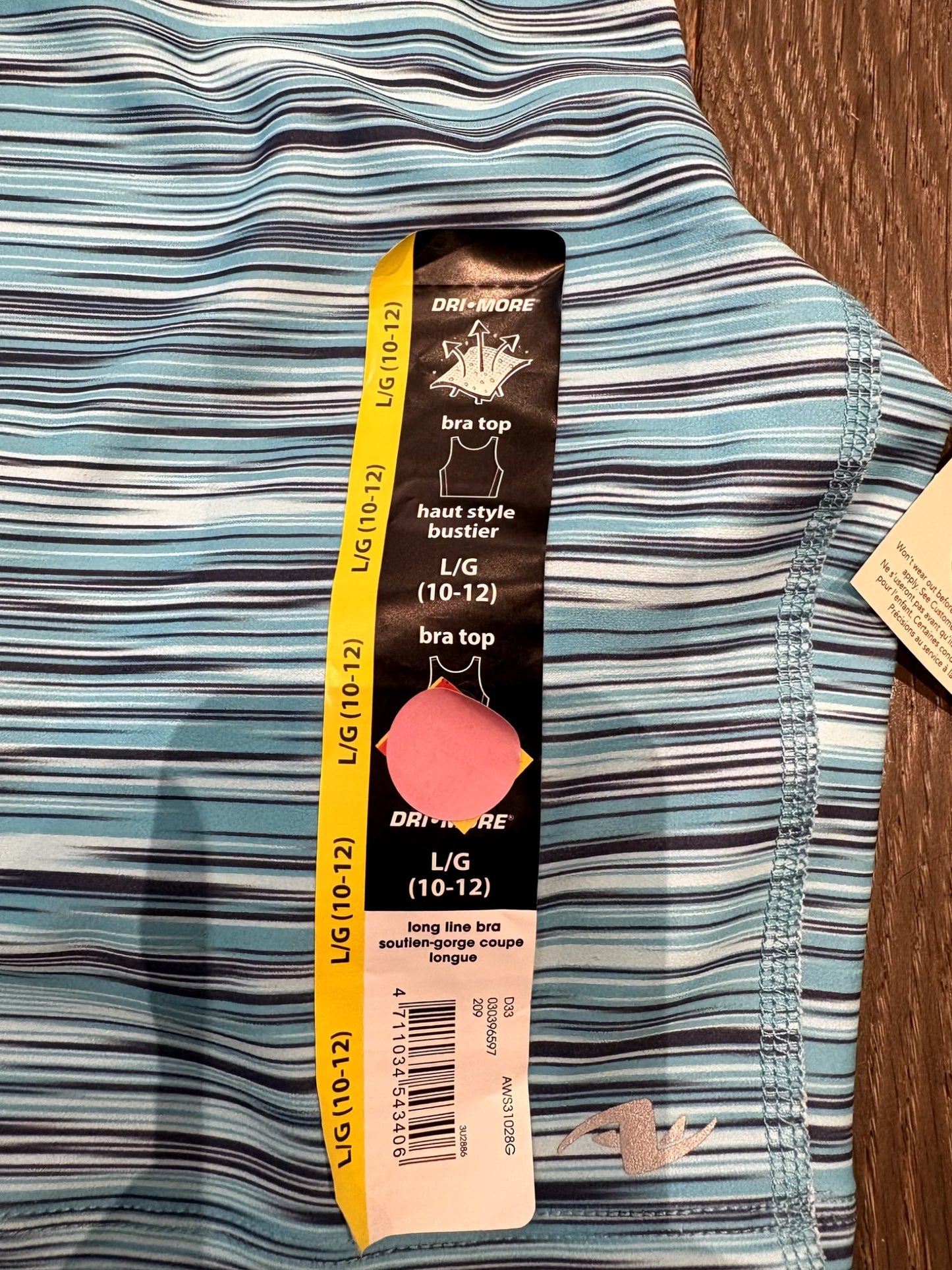 NWT Athletic Works Sports Bra Top Size L (10/12), Kids 10