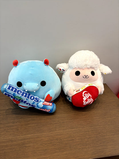 Bundle of 2 Mentos and Jelly Belly Zuru Plushies
