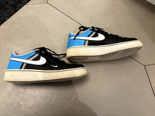 VGUC Air Force 1 LV8 2 GS 'Black Light Current Blue' Sneakers US Size 5Y, Shoes 5 (Big Kids:8–12yr)