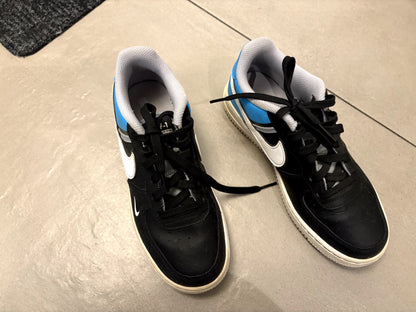 VGUC Air Force 1 LV8 2 GS 'Black Light Current Blue' Sneakers US Size 5Y, Shoes 5 (Big Kids:8–12yr)
