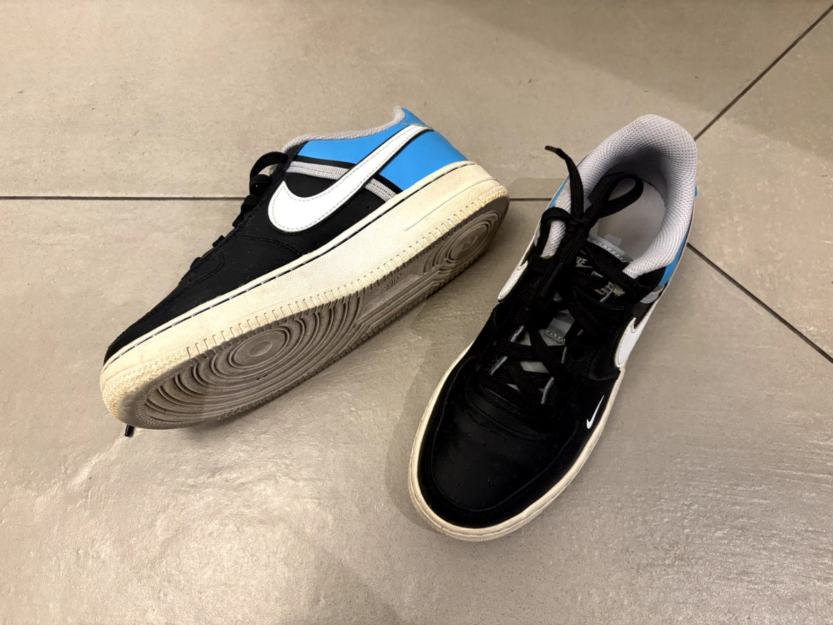 VGUC Air Force 1 LV8 2 GS 'Black Light Current Blue' Sneakers US Size 5Y, Shoes 5 (Big Kids:8–12yr)