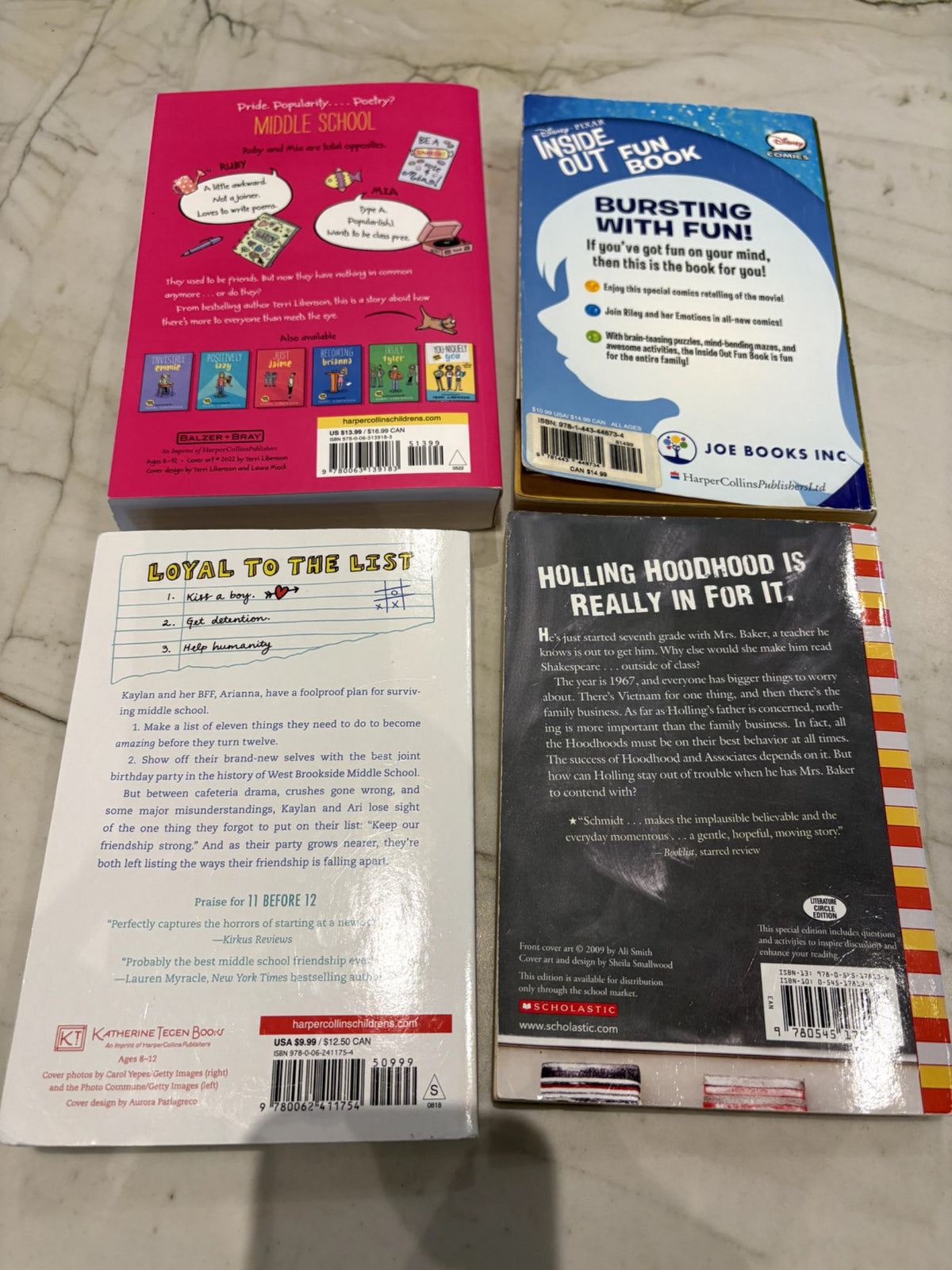 Bundle of 4 Youth (ages 10-12) Books GUC-VGUC