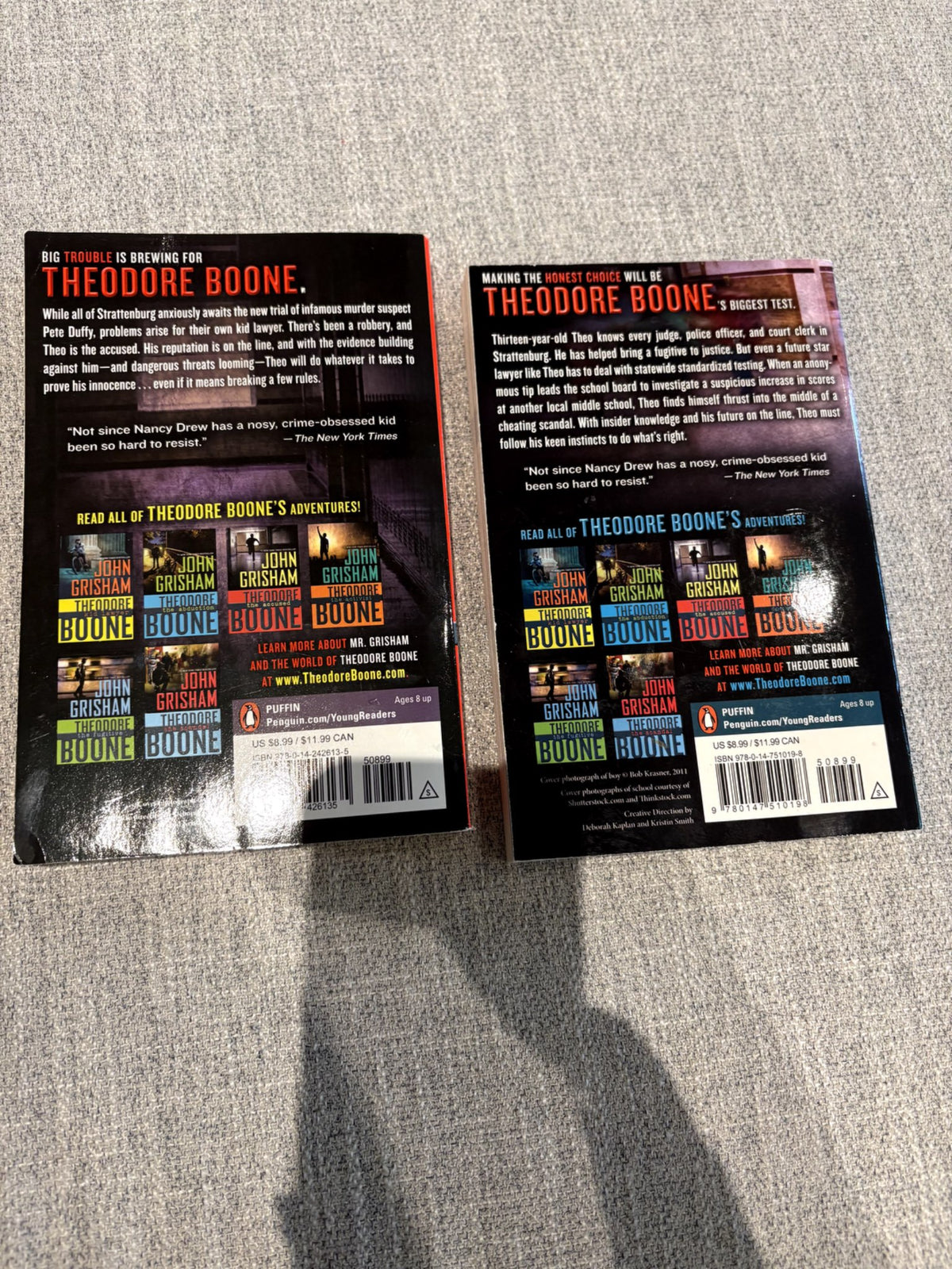 VGUC Bundle of 2 - Theodore Boone Series by John Grishham- Ages 9-13 770L (Lexile)